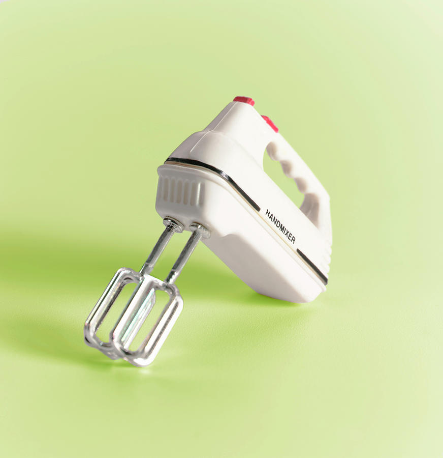 Vintage Drawing - White Hand Mixer by CSA Images