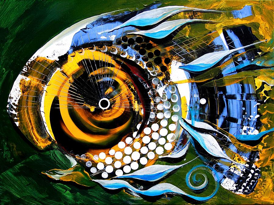 White-Headed Mouth Fish Painting by J Vincent Scarpace