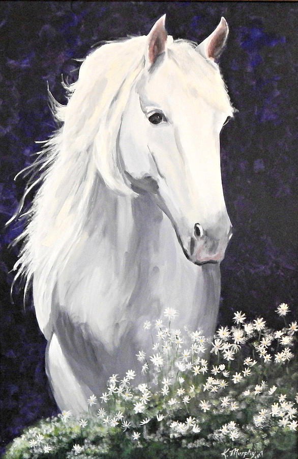 White Horse Painting by Kristin Murphy - Fine Art America