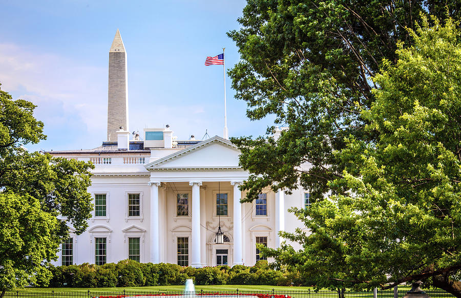 White House And Washington Monument Photograph by Aleksandarnakic