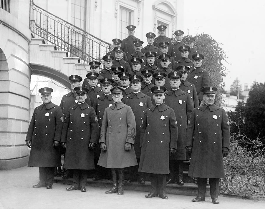 White House Police Detail - 1923 Photograph by War Is Hell Store