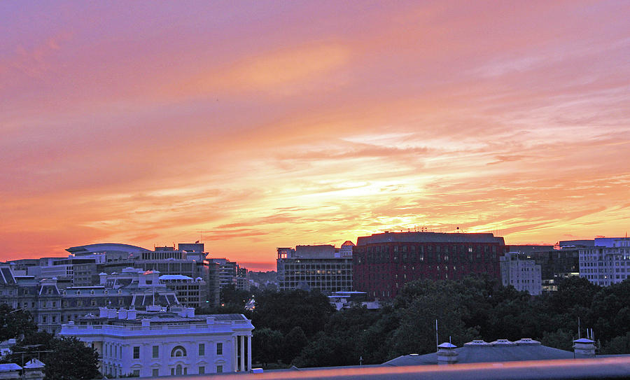 White House Rooftops at Sunset Photograph by Cora Wandel