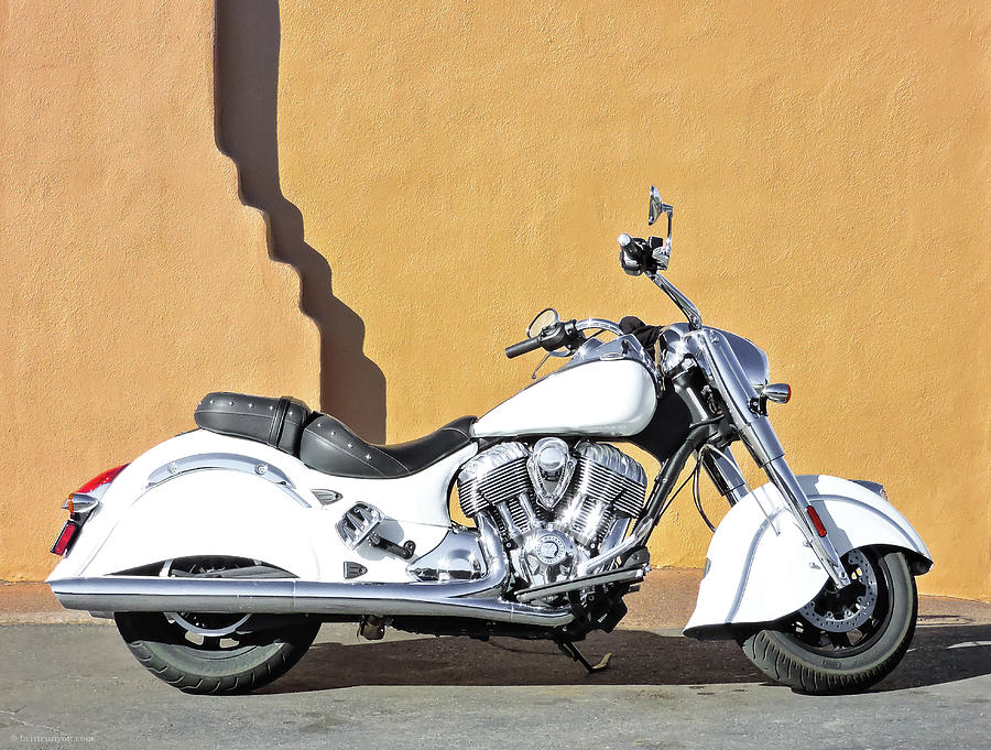 White Indian Motorcycle Photograph by Britt Runyon