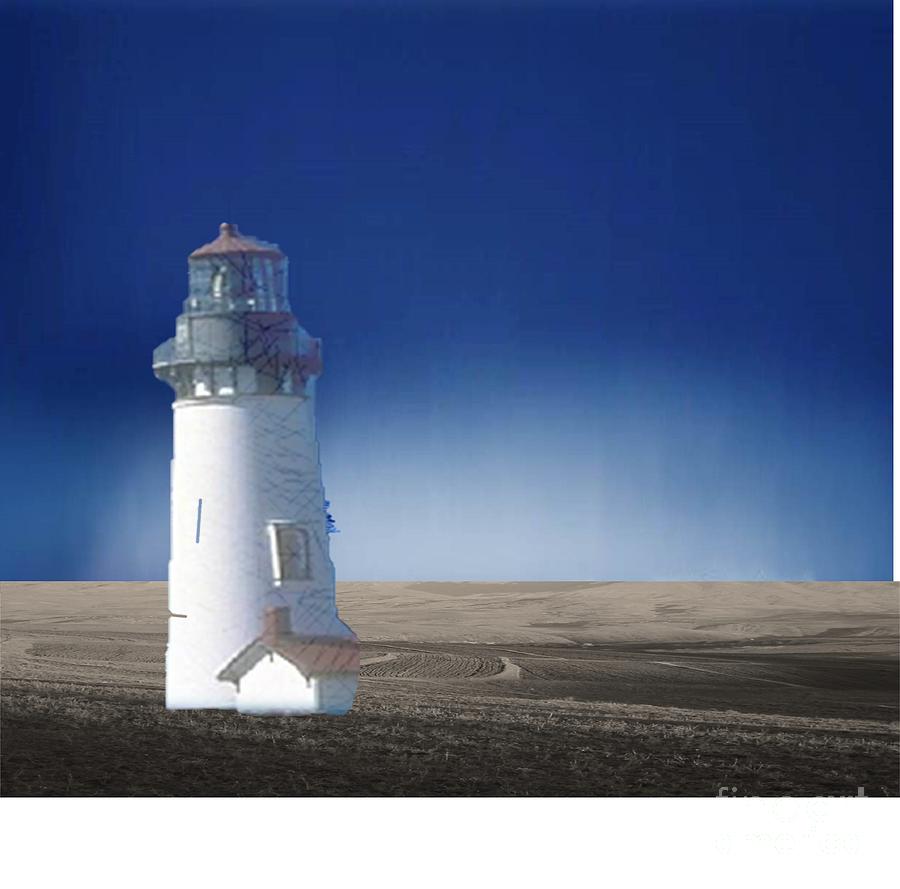 Lighthouse Painting - White Lighthouse by Belinda Threeths