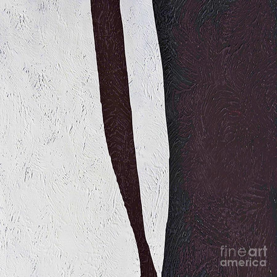 White Maroon abstract art by Vesna Antic Painting by Vesna Antic