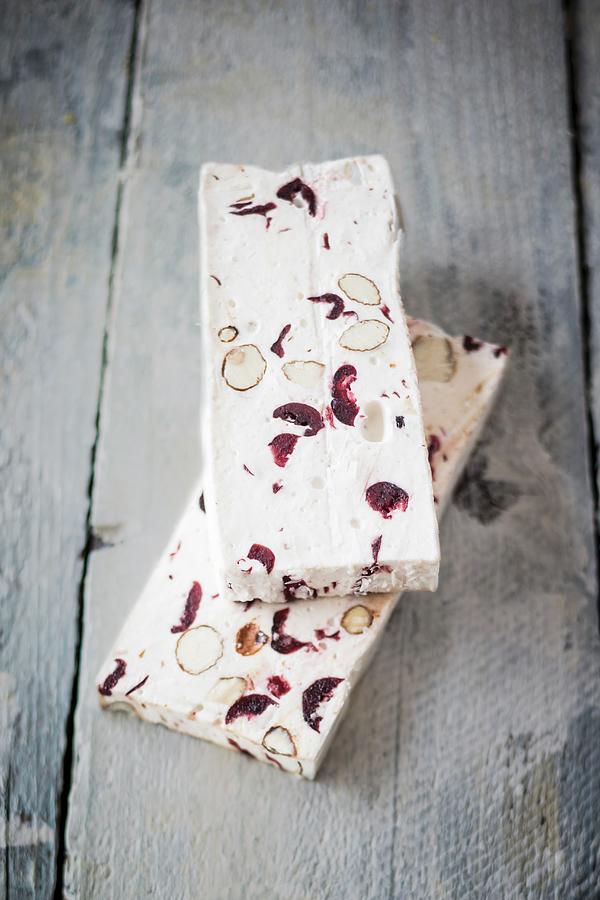 White Nougat With Cranberries Photograph by Jan Wischnewski