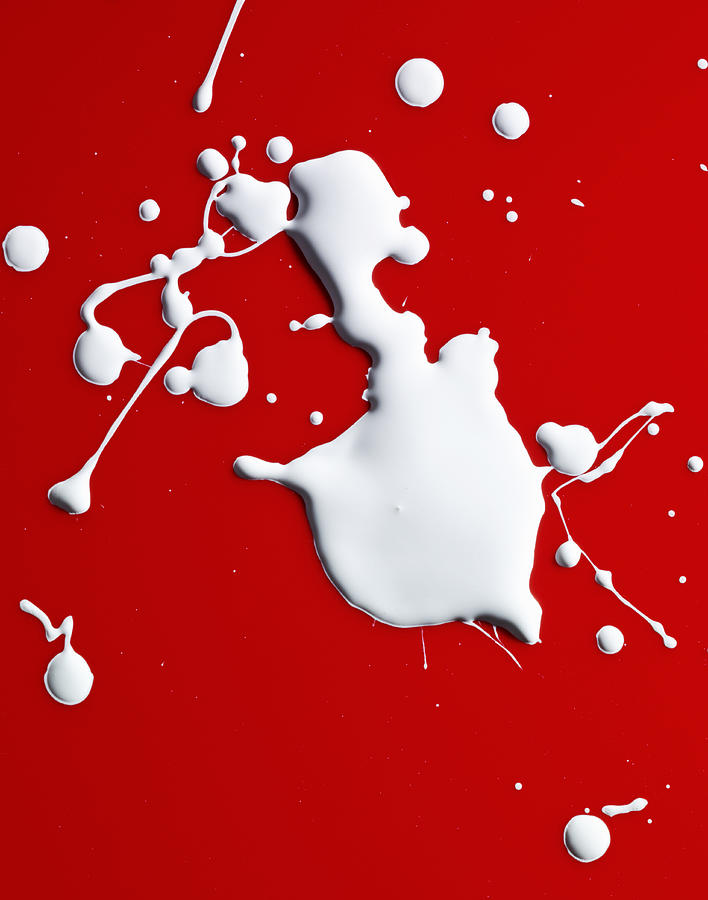 White Paint On Red Surface Photograph by Lauren Burke