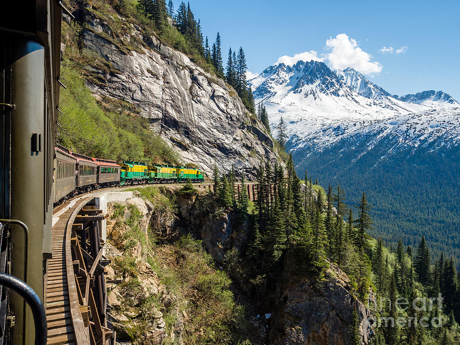 Mountains Photograph - White Pass Train Alaska by Gary Rolband Mountains Photograph - White Pass Train Alaska by Gary Rolband