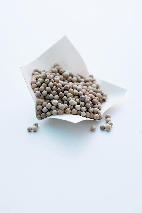 White Pepper white Peppercorns Photograph by Michael Wissing