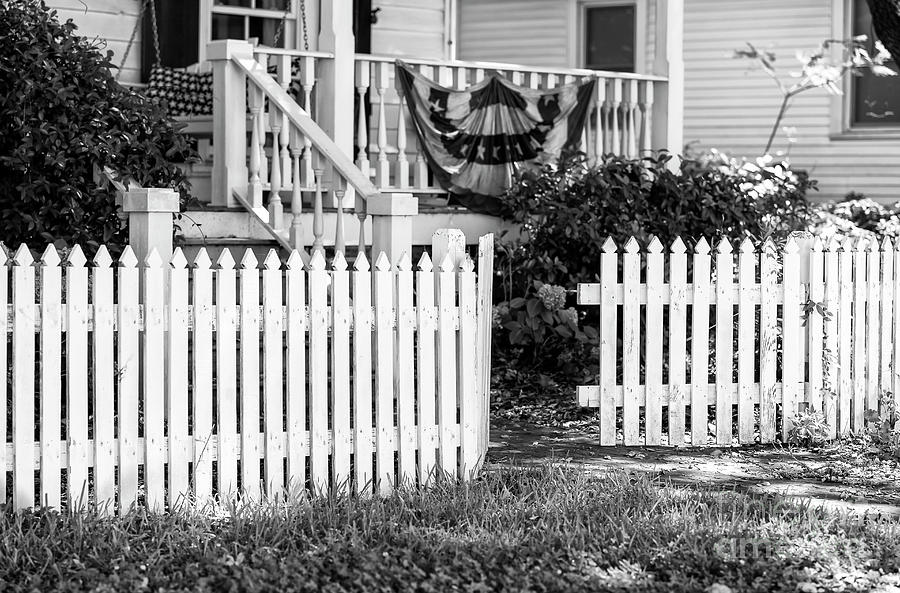 White Picket Fence in Southport North Carolina Photograph by John Rizzuto