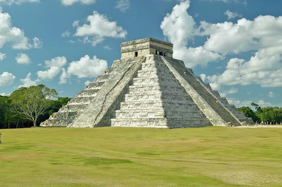 White Puffy Clouds Over The Mayan Photograph by Visionsofamerica/joe Sohm