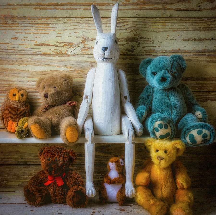White Rabbit And Bears Photograph by Garry Gay