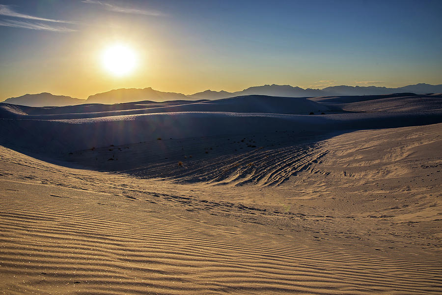 White Sands National Monument Sunset Photograph by Peter Herman