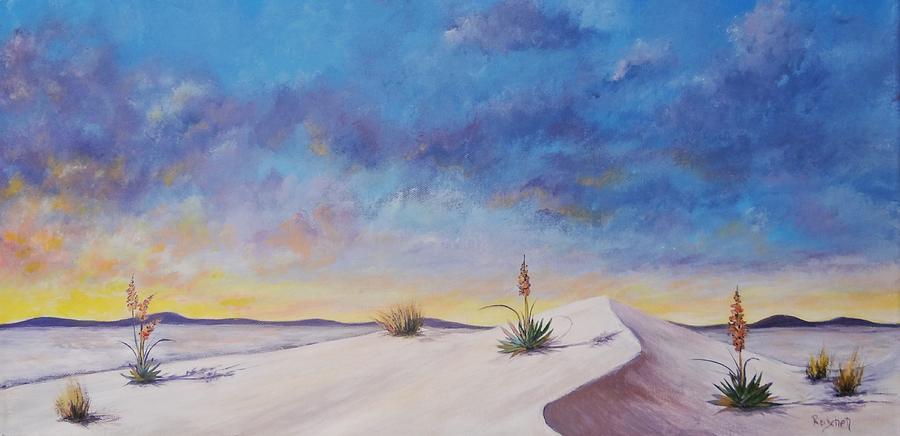 White Sands New Mexico Painting by Roseanne Schellenberger