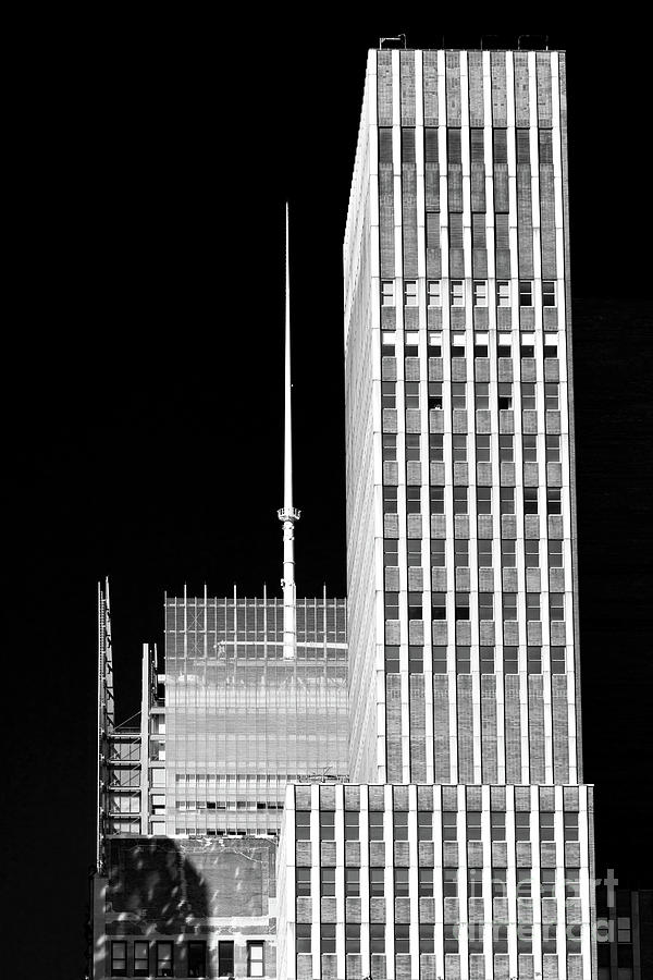 White Skyscraper Lines in New York City Photograph by John Rizzuto