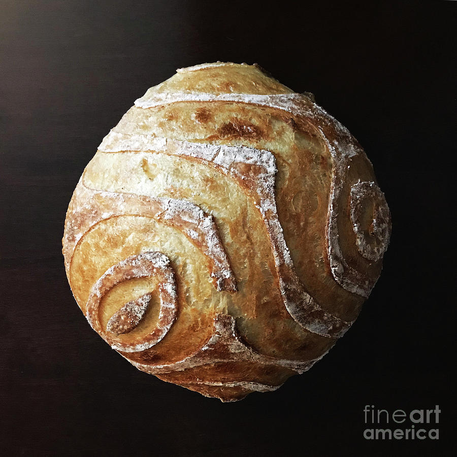 White Sourdough With Abstract Scoring Design 2 Photograph by Amy E Fraser