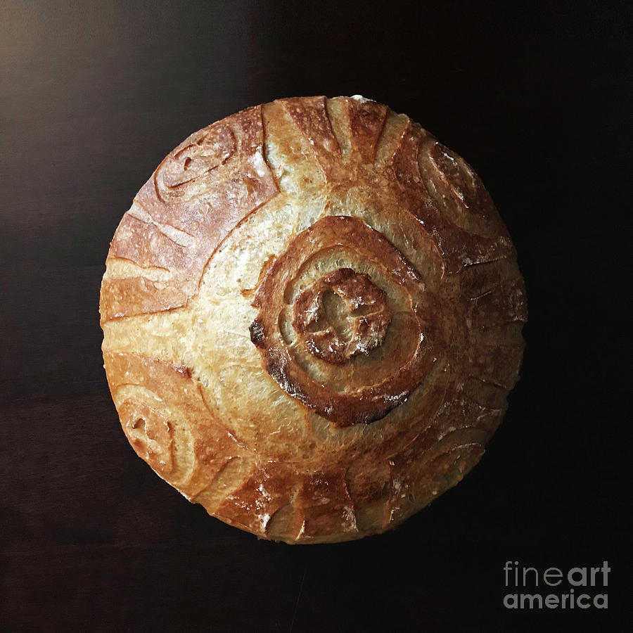 White Sourdough With Abstract Scoring Design 3 Photograph by Amy E Fraser