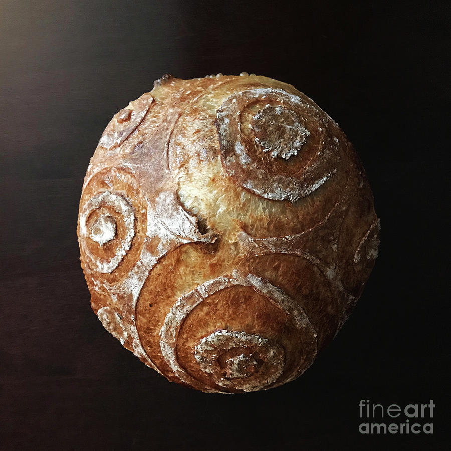 White Sourdough With Abstract Scoring Design 4 Photograph by Amy E Fraser