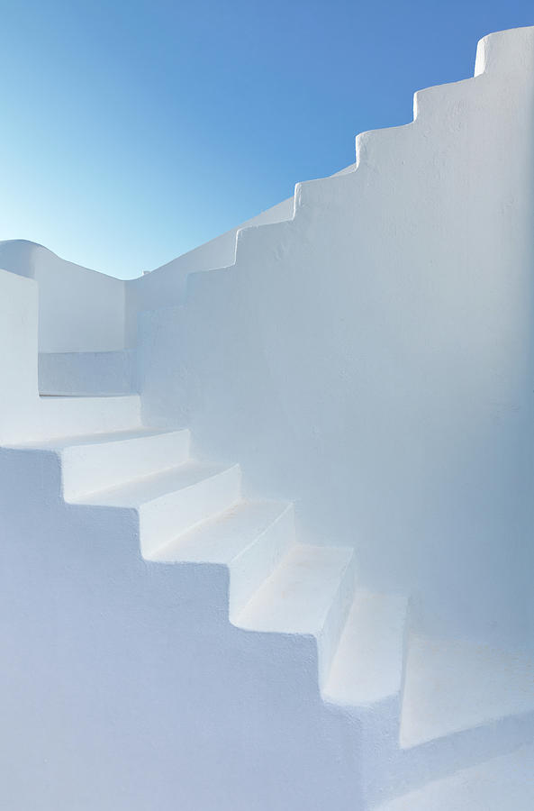 White Steps Of Santorini Church Photograph by ©gary Maunder