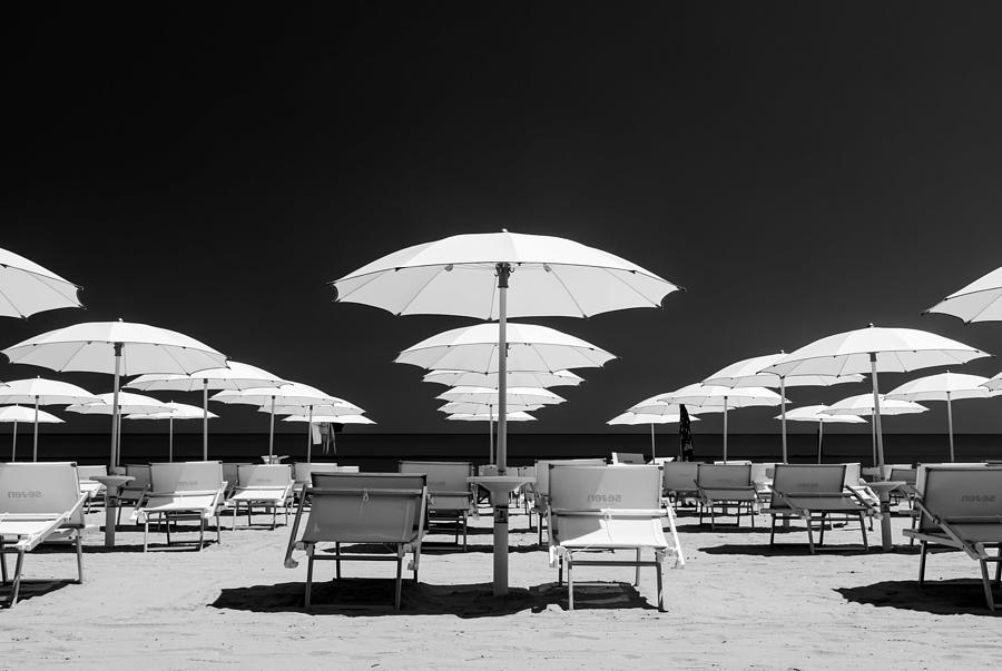Landscape Photograph - White Sunshades by Markus Auerbach