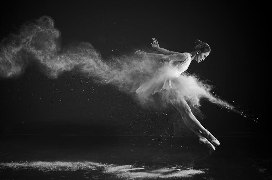 Performance Photograph - White Swan Is Landing by Angela Muliani Hartojo