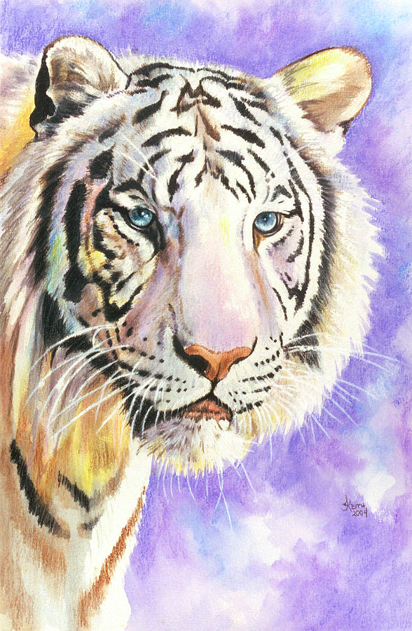 White Tiger Painting by Barbara Keith | Fine Art America