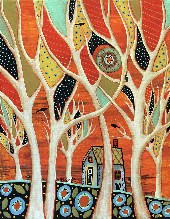 Tree Painting - White Trees 1 by Karla Gerard