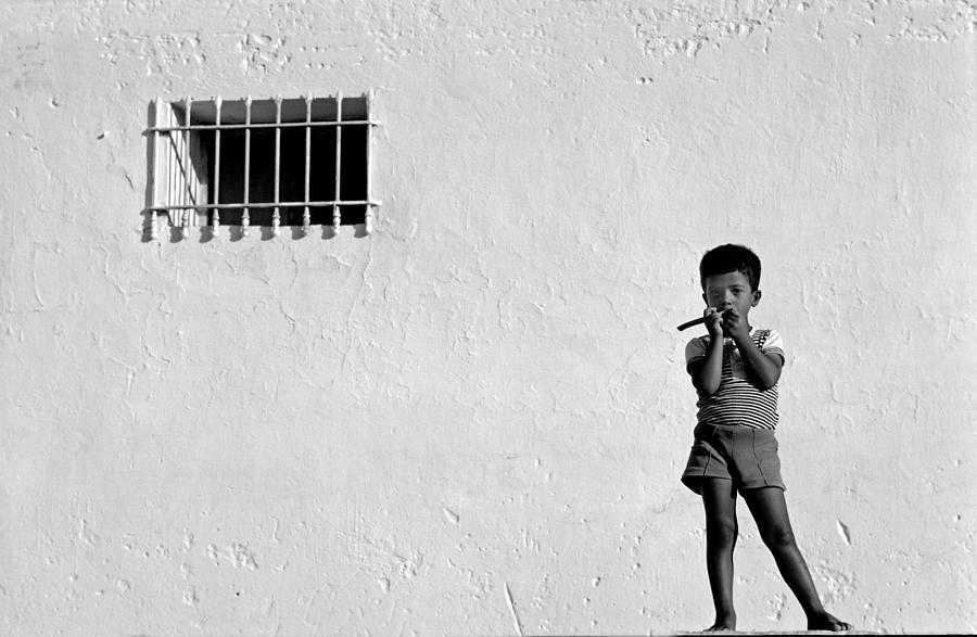 White Wall And Boy Photograph by Anders Ludvigson