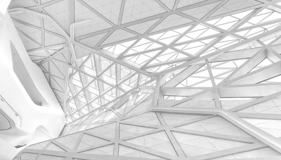 Architecture Photograph - White Web by Ben Tam