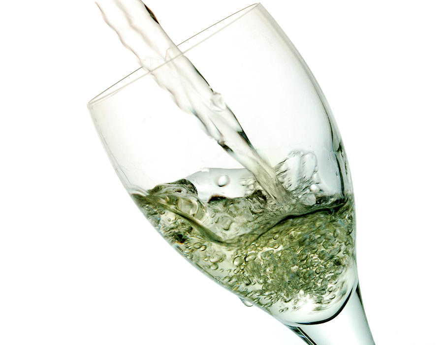White Whine Being Poured Into A Glass Photograph by © Gerard Prins (562) 275. All Rights Reserved.