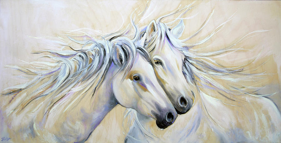 White Wind Painting by Laurie Pace