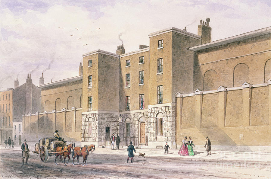 London Painting - Whitecross Street Prison, 1850 by Thomas Hosmer Shepherd