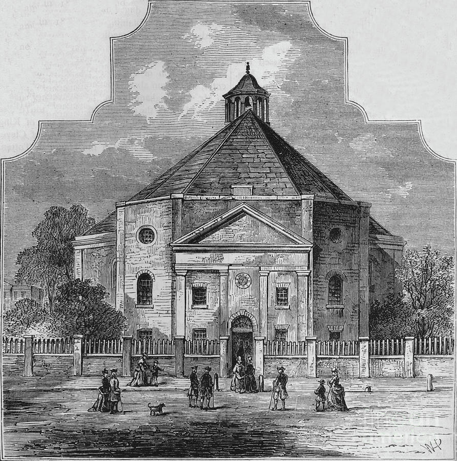 Whitefields Tabernacle, Tottenham Court Drawing by Print Collector