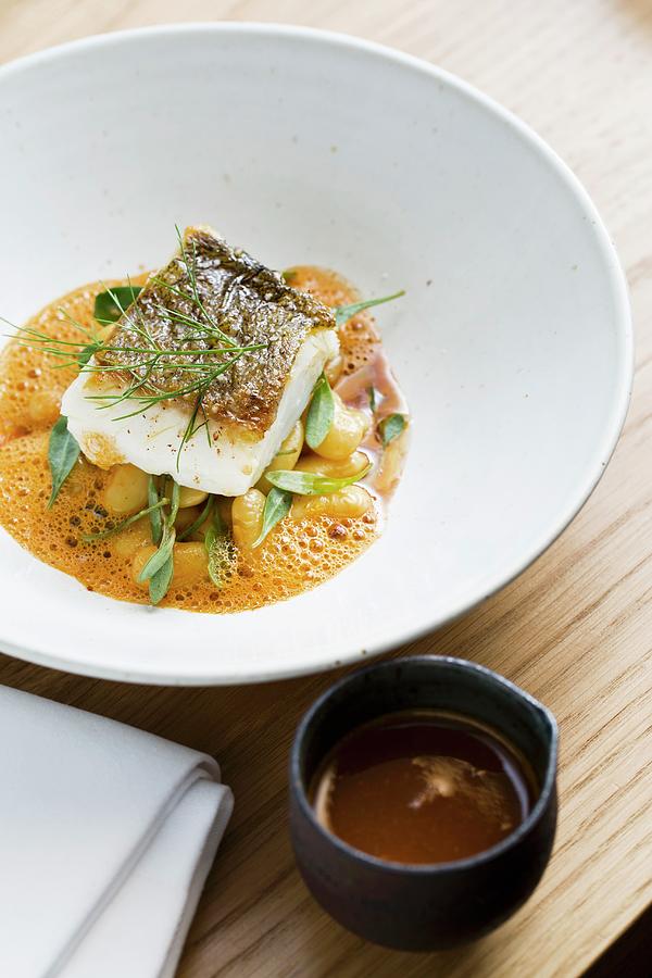 Whitefish With White Beams, Bouillabaisse And Bouchot Muscles At The Restaurant Les Dserteures, Paris Photograph by Jalag / Sren Gammelmark