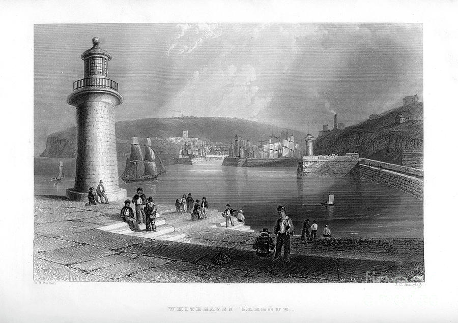 Whitehaven Harbour, Cumbria Drawing by Print Collector