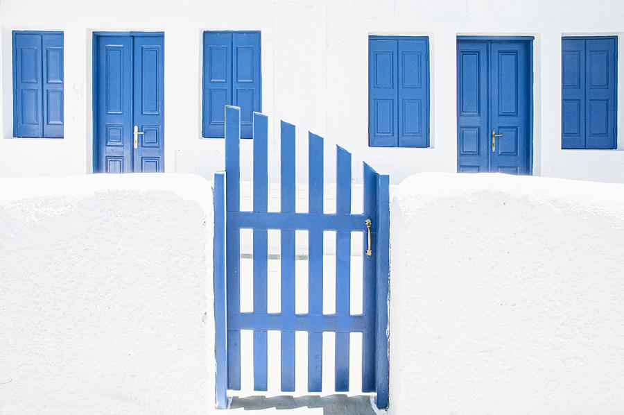 Whitewash And Blue Paint Photograph by Linda Wride