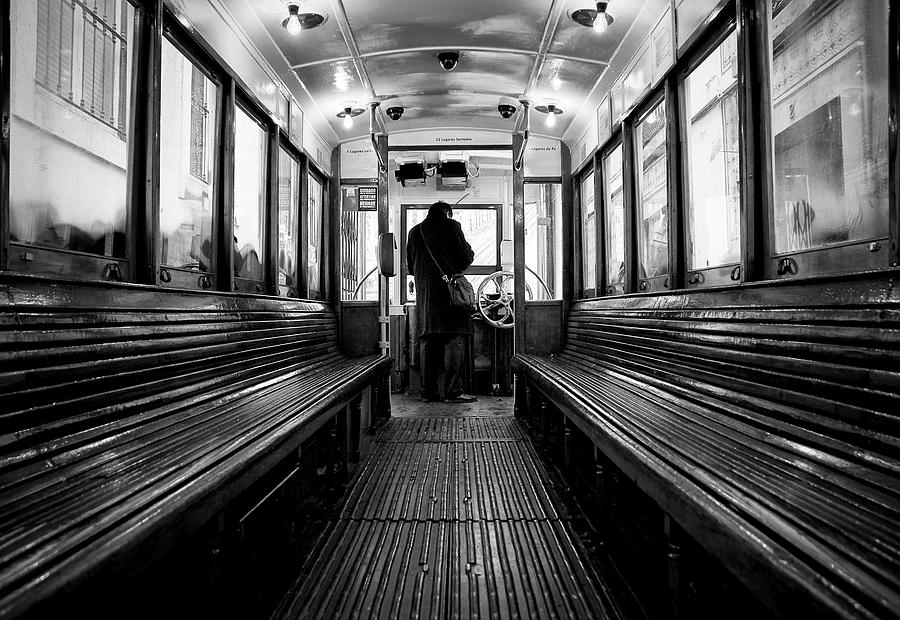 Black And White Photograph - Whithout Passengers by Fernando Alves