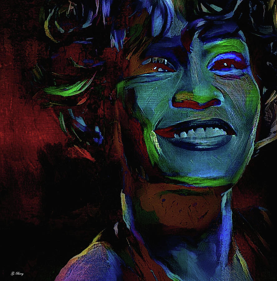 Whitney Houston, Mixed Media By Gayle Berry | Fine Art America