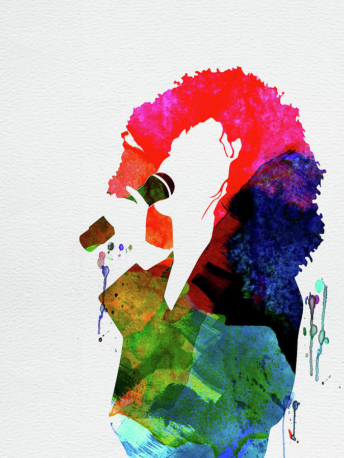 Whitney Houston Mixed Media - Whitney Watercolor by Naxart Studio