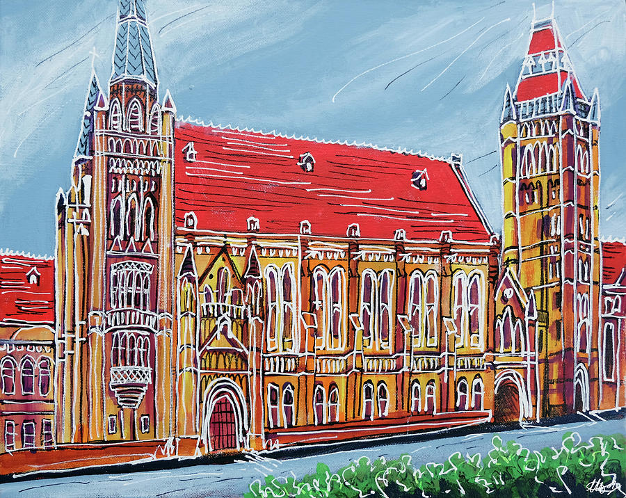 Whitworth Hall  Painting by Laura Hol Art