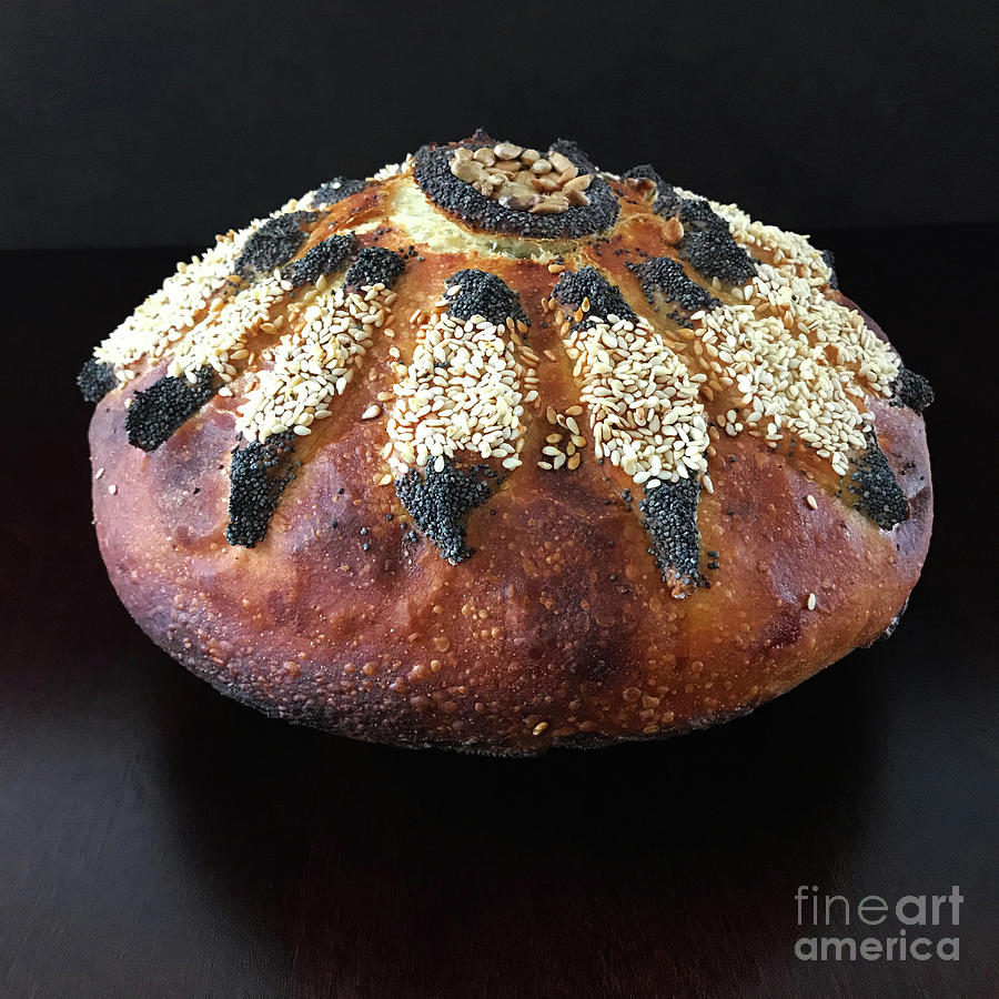 Whole White Wheat with Raised Seeded Floral Motif 4 Photograph by Amy E Fraser