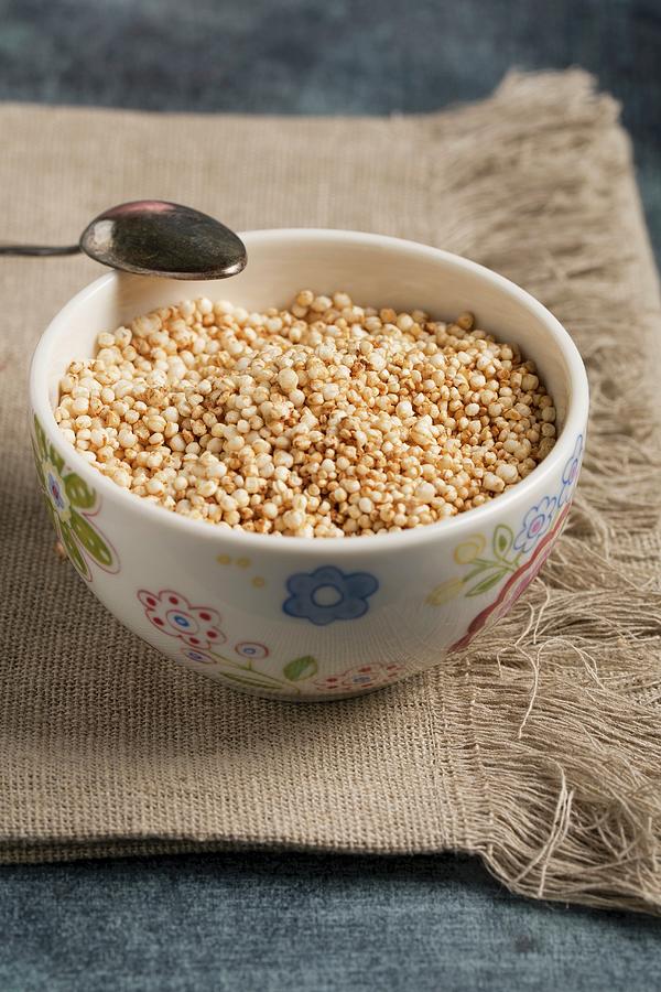 Wholemeal Puffed Quinoa Photograph by Mandy Reschke