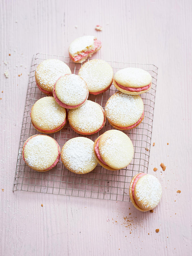 Whoopie Pies With A Raspberry Filling Photograph by Manuela Rther