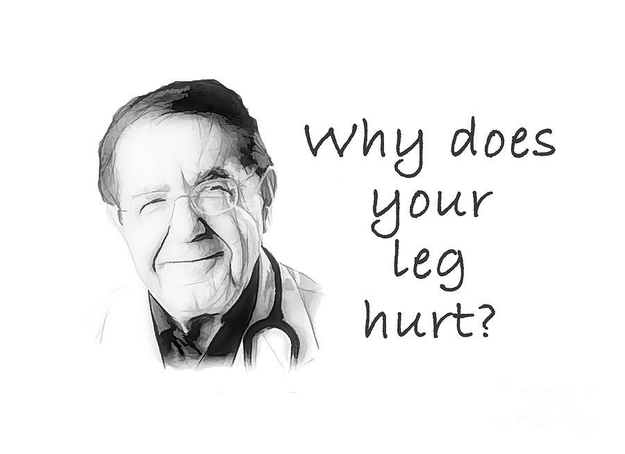 Why does your leg hurt Mixed Media by Ed Taylor