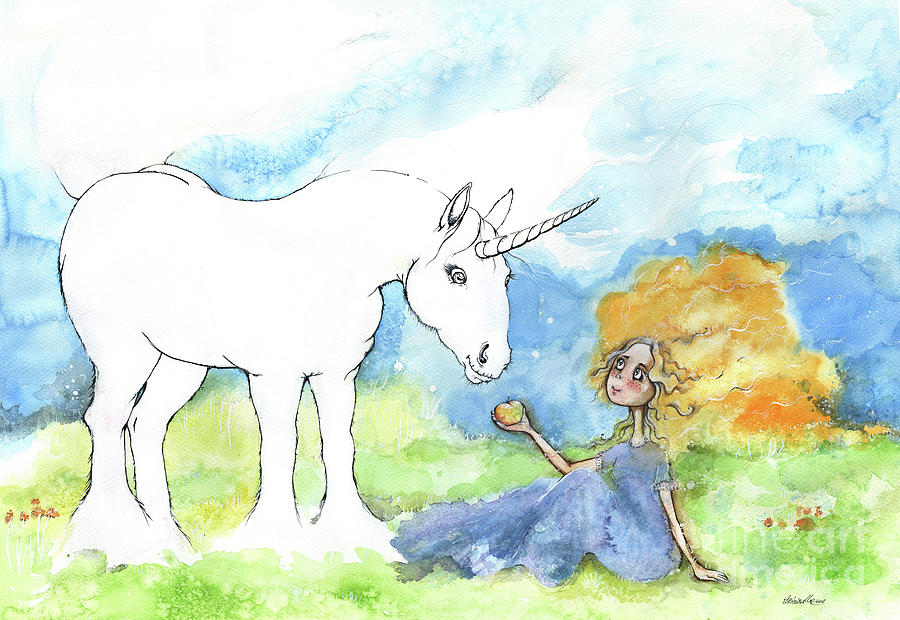 Why dont you color my unicorn by yourself Painting by Ang El
