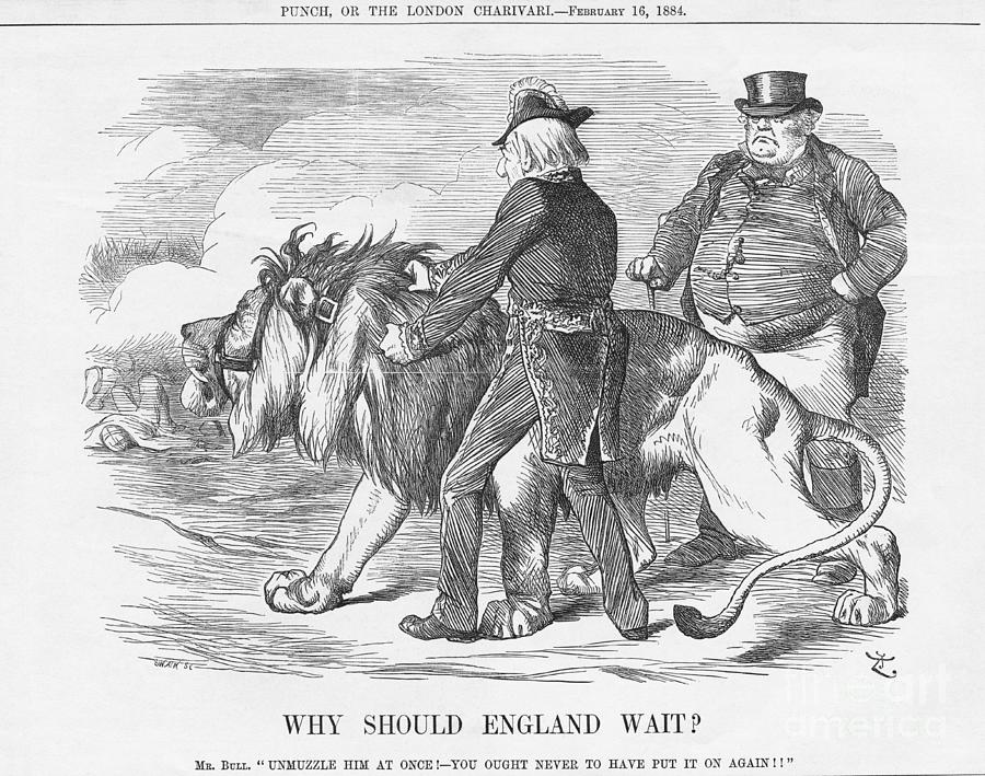 Why Should England Wait, 1884 Drawing by Print Collector