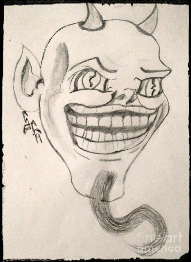 Wicked Devil Man Drawing by Shylee Charlton - Fine Art America