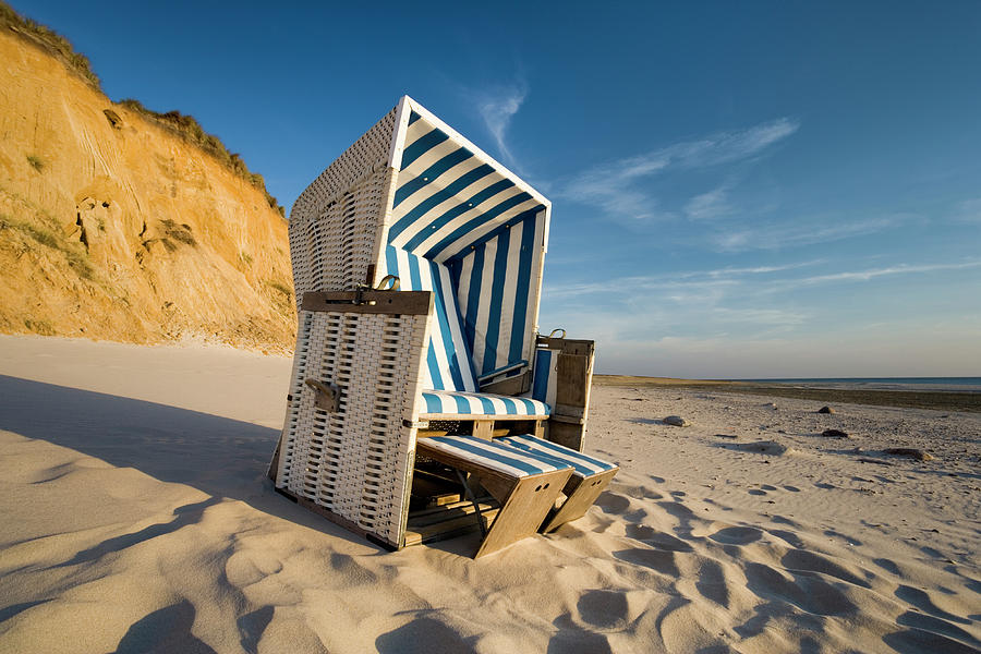 Wicker Beach Chair Photograph by Jorg Greuel