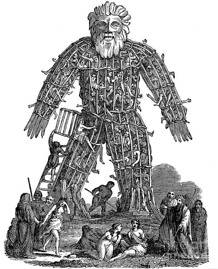 Wicker Man, 1st Century Ad, 1832 Drawing by Print Collector