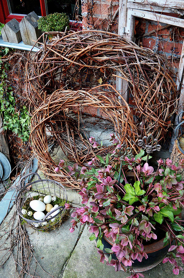 Wicker Wreaths, Hellebore And Easter Nest Photograph by Christin By Hof 9